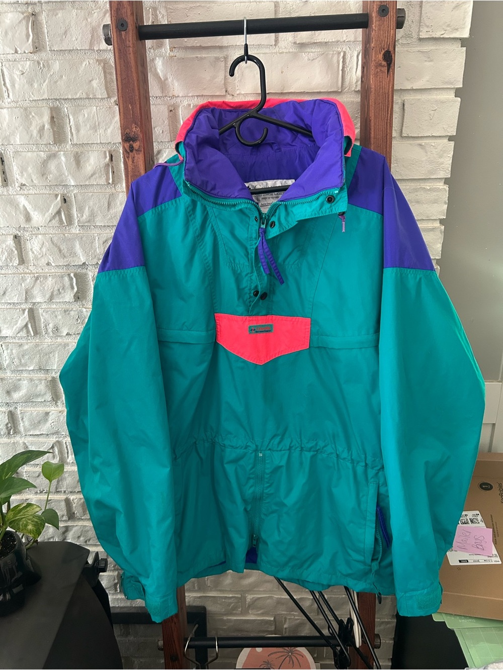 vintage 1990s Columbia Sportswear color-block anorak windbreaker Size XL